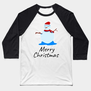 Marry Christmas Snowman Baseball T-Shirt